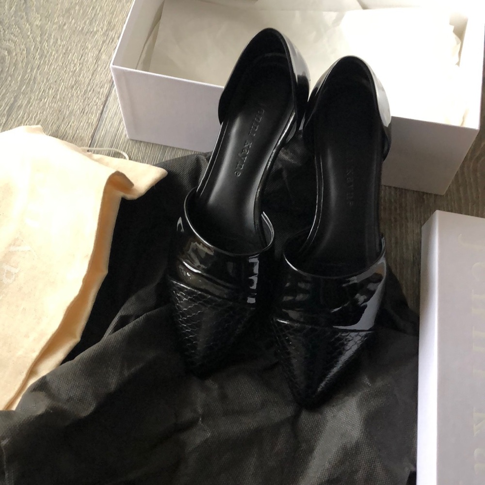 Jenni Kayne Patent Leather Snakeskin D’Orsay Flats - Picture 6 of 9